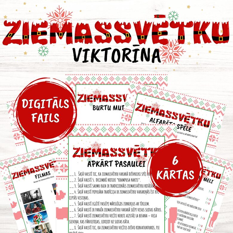 Ziemassvētku viktorīna, digitāls PDF fails